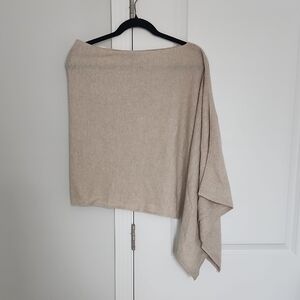 Tahari Cashmere Linen Blend Poncho/Scarf